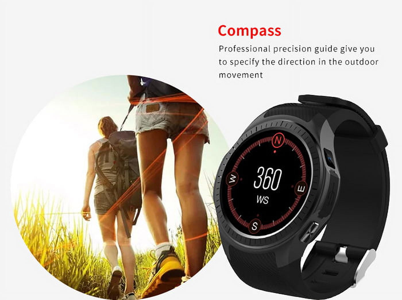 Microwear L1 Smartwatch Phone 1.3 inch Bluetooth GPS Heart Rate