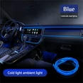 thumbnail image 1 of Pompotops Car Cold Light Atmosphere Lamp Interior Light Guide Led Atmosphere Lamp EL Luminous Line 1 Meter + 5V USB Drive Universal Car Decorative Lamp Clearance, 1 of 2