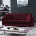 thumbnail image 4 of Ottomanson Convertible Sleeper Sofa Bed with Hidden Storage, Firm Comfort Couch, Burgundy, 4 of 7
