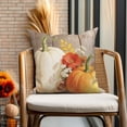 thumbnail image 2 of Orange Pumpkin Fall Throw Pillow Covers 18x18 Set of 2,Autumn Thanksgiving Linen Pillowcase Cushion Cover for Couch Sofa Bed, 2 of 6