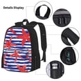 thumbnail image 3 of Disketp Sea Stars Mochila Estampada de Gran Capacidad con Lonchera y Estuche, Set de 3 Piezas para Estudiantes, 3 of 7