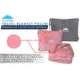 thumbnail image 5 of BlueHills Premium Soft Plush Travel Blanket Pillow Airplane Throw - Light Pink, 5 of 10