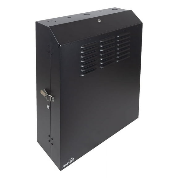 NavePoint 5U Vertical Server Rack Enclosure, Low Profile, 20" Deep, Max Weight Capacity 150lbs - 5U Network Cabinet Vertical Wall Mount, Perforated, Black