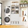 thumbnail image 5 of iSunirm 23.6'' Modular Closet System with 3 Drawers and 6 Cube Storage, Freestanding Wood Walk-in Closet Organizers, White, 5 of 8
