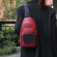 thumbnail image 3 of MKF Collection Kace Vegan Leather Women's Sling Bag, Stylish Fanny Purse Handbag by Mia K - Burgundy, 3 of 6