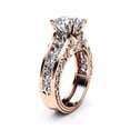 thumbnail image 1 of Anillo HUOGUO Fashion para mujer con separación de colores en oro rosa, 1 of 3
