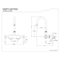 thumbnail image 2 of Kingston Brass CA1T5 Vintage 3-3/8" Tub Wall Mount Clawfoot Tub Faucet, Oil Rubbed Bronze, 2 of 4