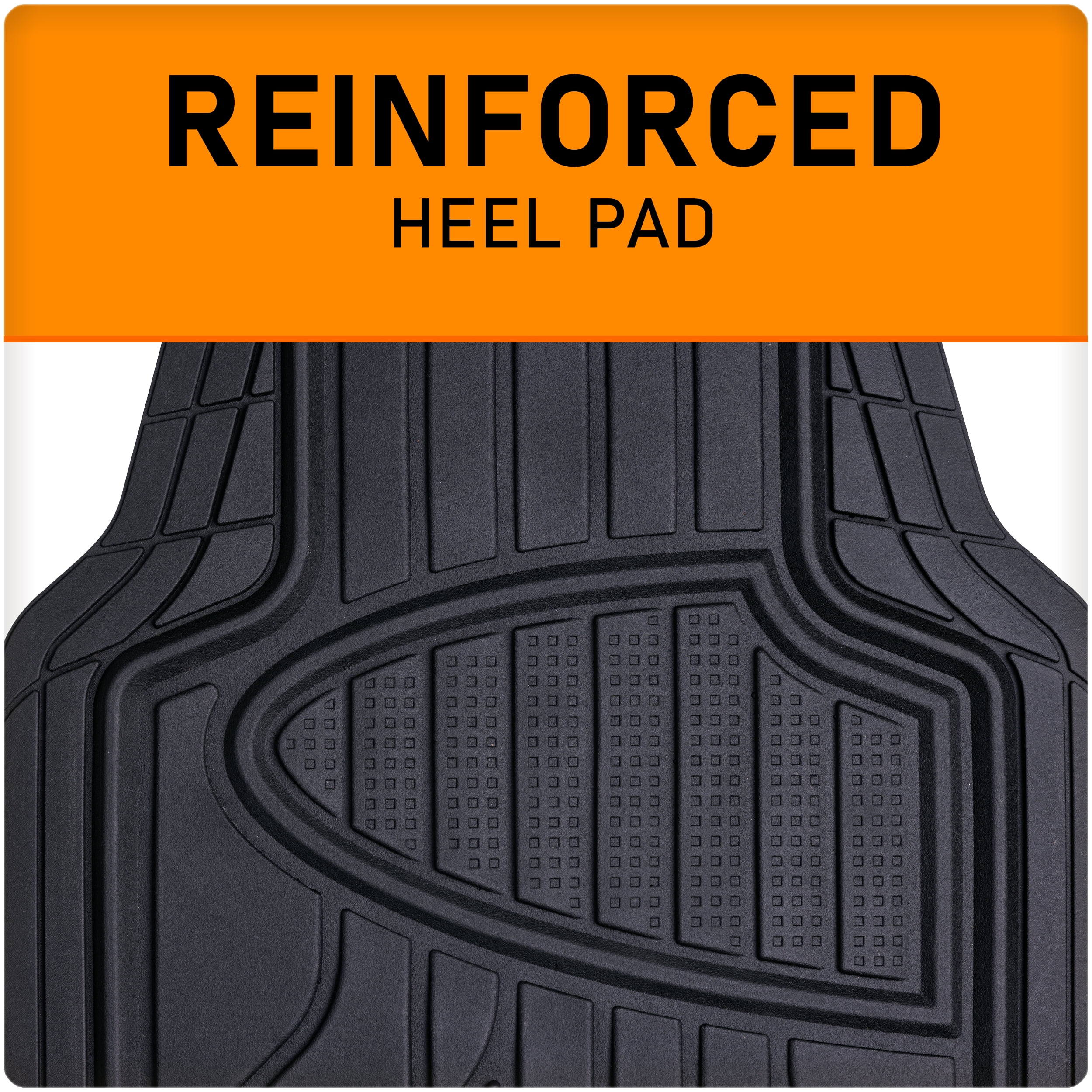 Armor All 4-Piece Black Trim-to-Fit All-Weather Floor Mats, Vehicle Make - Universal