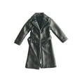thumbnail image 4 of Figura masculina cortavientos largo, disfraz de figura masculina, ropa, decoración de muñecas, chaqueta de muñeca de cuero PU elegante, figura de, 4 of 9
