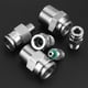 thumbnail image 4 of 2pcs PC 304 Acoplamiento neumático de hilo externo de acero inoxidable 1/8 "1/4" 3/8 "1/2" BSP Conector de manguera de tráquea de hilo externo, 4 of 8