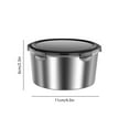 thumbnail image 3 of Stainless Steel Salad Bowl Set with Lid, Fresh Keeping Box for Cooking & Serving, Leak-Proof & Durable Kitchen Storage Bowls, Silver, 3 Sizes for Home Use & Food Storage, 3 of 7