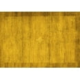 thumbnail image 1 of Ahgly Company Machine Washable Indoor Rectangle Abstract Yellow Contemporary Area Rugs, 8' x 10', 1 of 4