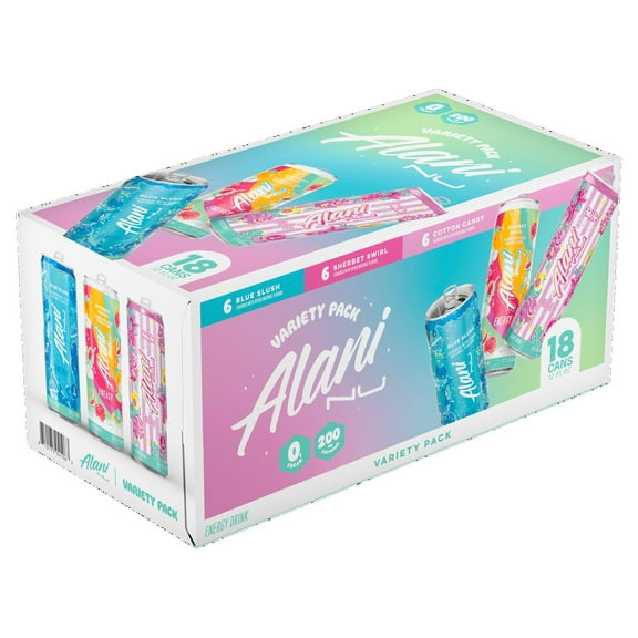 Alani Nu Energy Slush Variety, 12 fl oz, 18-pack
