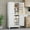 White, variant on Ero Tall Steel Pantry Cabinet with 4 Doors and Adjustable Shelves for Kitchen Storage Black