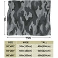 thumbnail image 3 of Military Camouflage Pattern Throw Blanket Ultra Soft Warm All Season Black and Grey Camo Decorative Fleece Blankets for Bed Chair Car Sofa Couch Bedroom 60"X50", 3 of 5