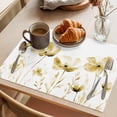 thumbnail image 3 of Yellow Flowers Placemats Set of 2, Watercolor Plants Non-Slip Place Mats Washable Table Mats for Kitchen Dining Table Decorations Indoor/Outdoor, 3 of 9
