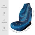 thumbnail image 2 of Blue Gold Glitter Swirl Car Seat Covers Car Accessories Pack of 2 Universal Front Seat Protective Cover, 2 of 6