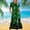 Green#2, variant on GaThRRgYP Women's High-Low Short Sleeve Dress,Women's Summer Casual Short Sleeve Crewneck Dress Casual Flowy Tiered Maxi Beach Dress with Pockets Shiny Print Dress
