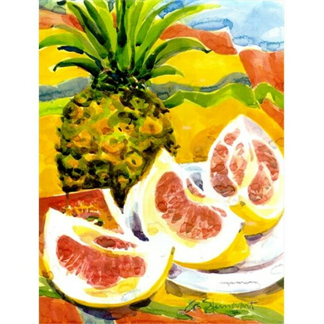 Carolines Treasures 6026CHF 28 x 40 In. Pineapple Flag Canvas- House Size