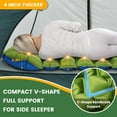 thumbnail image 3 of Double Sleeping Pad - 4in Extra-Thick Inflatable Camping Mat for 2 Person with Built-in Pillow & Foot Pump, Lightweight for Backpacking Hiking Travel Tent, 3 of 7