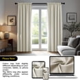 thumbnail image 5 of ZOPZO Short Blackout Curtains for Bathroom, 2 Panels, Light Beige, 30W x 30L Inch, Noise-Reducing, Thermal Insulated, Room Darkening Drapes, 5 of 10