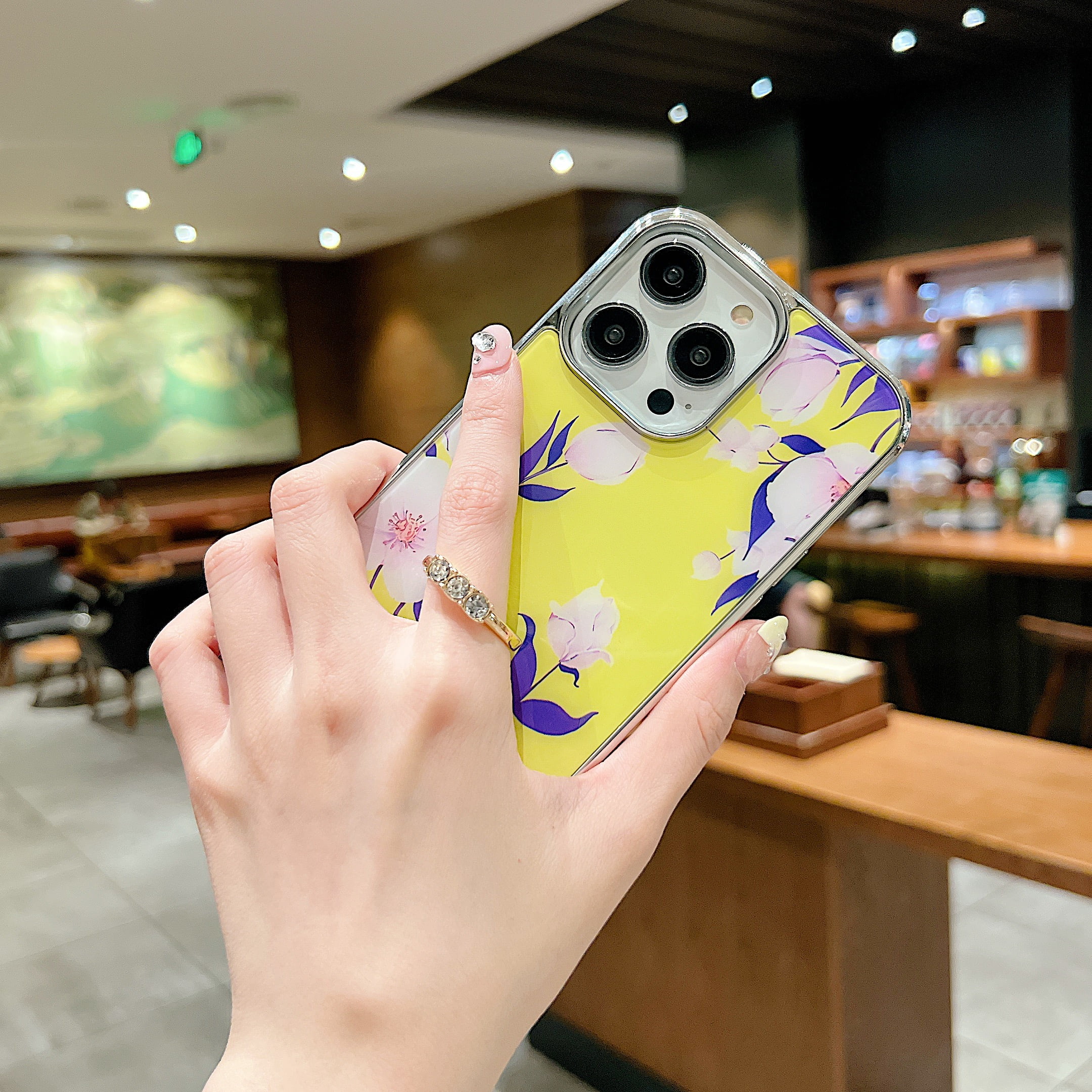 Girly Phone Case Cute Ring holder Cover for iPhone 14 15 Pro Max
