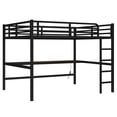 thumbnail image 5 of Leumius Queen Size Loft Bed with Desk,Metal Bed Frame with Power Outlet and LED Lights,Space-Saving,Noise Reduced,Black, 5 of 12