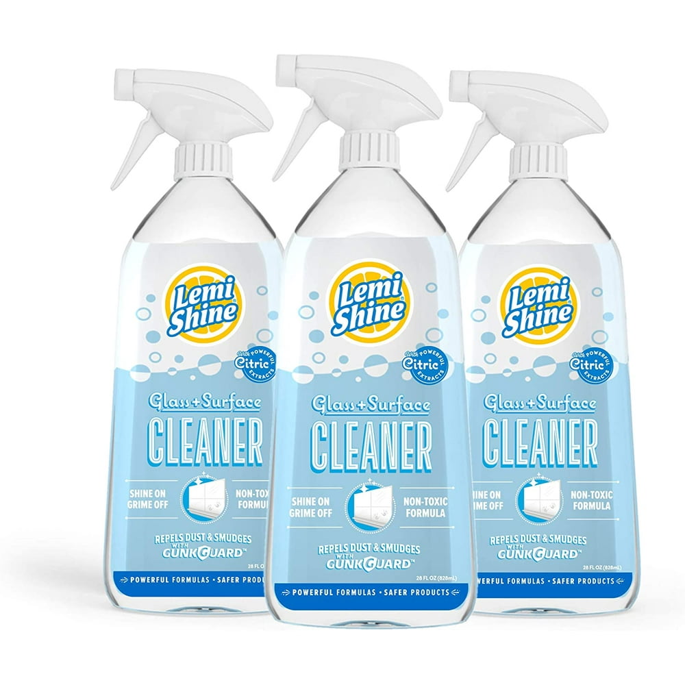 Lemi Shine Glass & Surface Cleaner, MultiSurface Glass Cleaning Spray