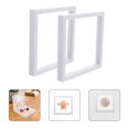 thumbnail image 2 of EeaseCA 2pcs 3D Floating Frame Display Holder Stands Clear Jewelry Display Box (White), 2 of 8