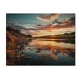 thumbnail image 3 of Designart "Texas Sunset Ultra-Wide Angle horizon III" Landscapes Print on Natural Pine Wood, 3 of 5