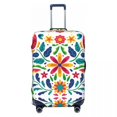 thumbnail image 1 of Fashion Mexican Flowers Luggage Cover Protector Dust Proof Travel Suitcase Covers, 1 of 1