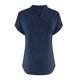 thumbnail image 4 of Ploknplq Linen Shirts for Women,Linen Button Down Shirt Women,Womens Linen Tops,Fashion Casual V Neck Short Sleeve Top T Shirt,Elbow Length Tee Shirts for Women,Gauze Shirts for Women Navy S, 4 of 5