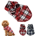 thumbnail image 1 of Walbest Pet Clothes Cute Dog Puppy Plaid Shirt Coat T-Shirt Size XS S M L, 1 of 7