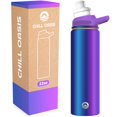 thumbnail image 1 of Botella de Agua Chill Oasis Aura 650 ml Libre de BPA con Aislamiento al Vacío, 1 of 7