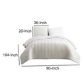thumbnail image 5 of Juego de ropa de cama Benzara King Size, 9 x 264 x 265 cm, color blanco, 5 of 5
