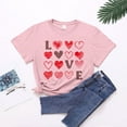 thumbnail image 2 of Shadoumai 3/4 Sleeve Valentine's Shirts for Women Love Heart Cute Graphic T Shirts Casual Spring Day Tops Valentines Tee, 2 of 3