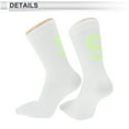thumbnail image 4 of Calcetines de ciclismo Unique Bargains, secado rápido, absorbentes de sudor, anti-fricción, blancos, tamaño L, neutros, 1 par, letras luminosas, 4 of 6