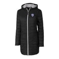 thumbnail image 2 of Women's Cutter & Buck  Black Pac-12 Gear Rainier Primaloft Eco Insulated Hooded Long Coat, 2 of 3