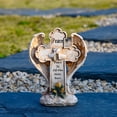 thumbnail image 4 of SCNOR Easter Cemetery Decoration, Resin Cross with Praying Hands Ornament for Grave Memorial Garden Home Decor, Beige 8x7in Outdoor All Season, 4 of 6