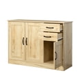 thumbnail image 5 of 43in Buffet Cabinet, Wooden Sideboard Storage Cabinet with 2 Doors and 2 Drawers, Kitchen Buffet Console Table for Dining Living Room Cupboard, Oak, LJ4002, 5 of 10