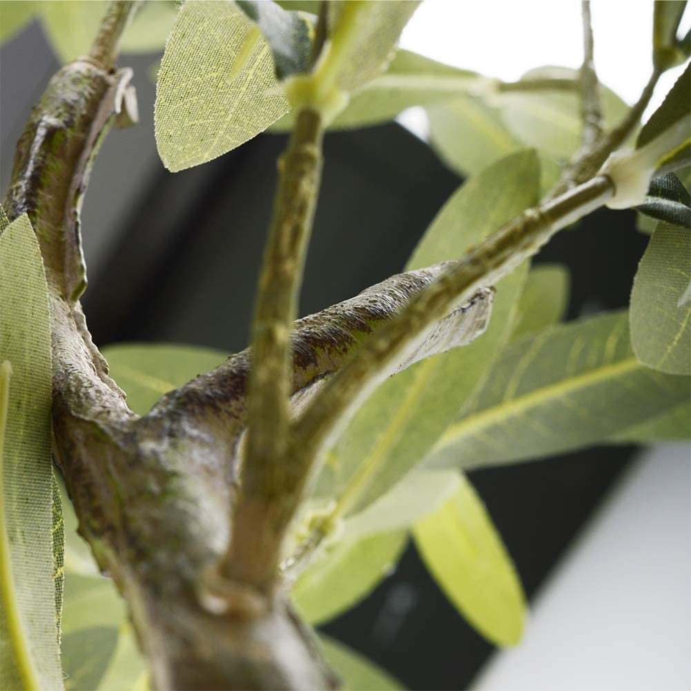 Artificial Olive Tree Plants 32 Inch Fake Olive Branch Leaves Topiary Silk Tree Faux Plant Decor