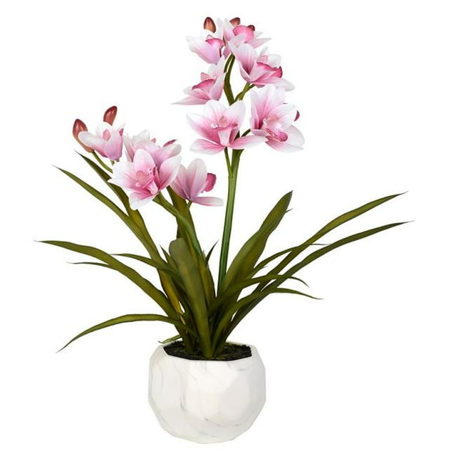 Vickerman FN180702 Orchidée Rose de 26 Po en Pot Blanc