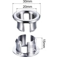 thumbnail image 2 of NOGIS 6 Pack Sink Overflow Ring Brushed Nickel Bathroom Kitchen Sink Basin Trim Overflow Cover Hole Insert Cap（Circular Hole）, 2 of 7
