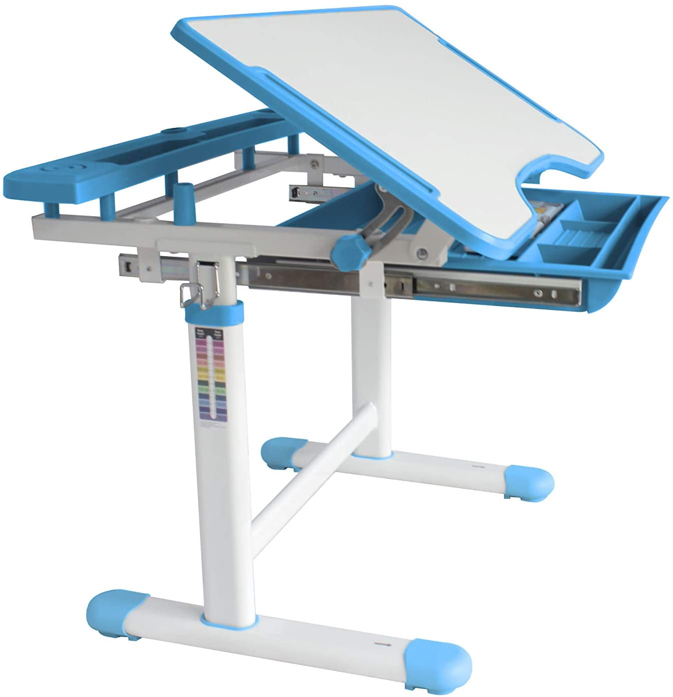 Wecan Ergonomic Kids Study Desk and Chair 2-Piece Activity Table and Chair Set, Blue