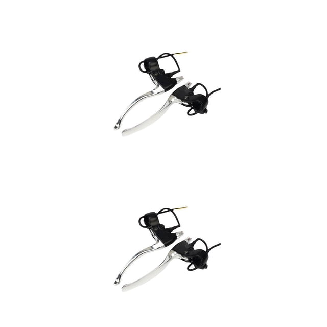 Palancas de freno Riwesomey 1 par para bicicleta eléctrica Aleación de aluminio Negro Negro plata