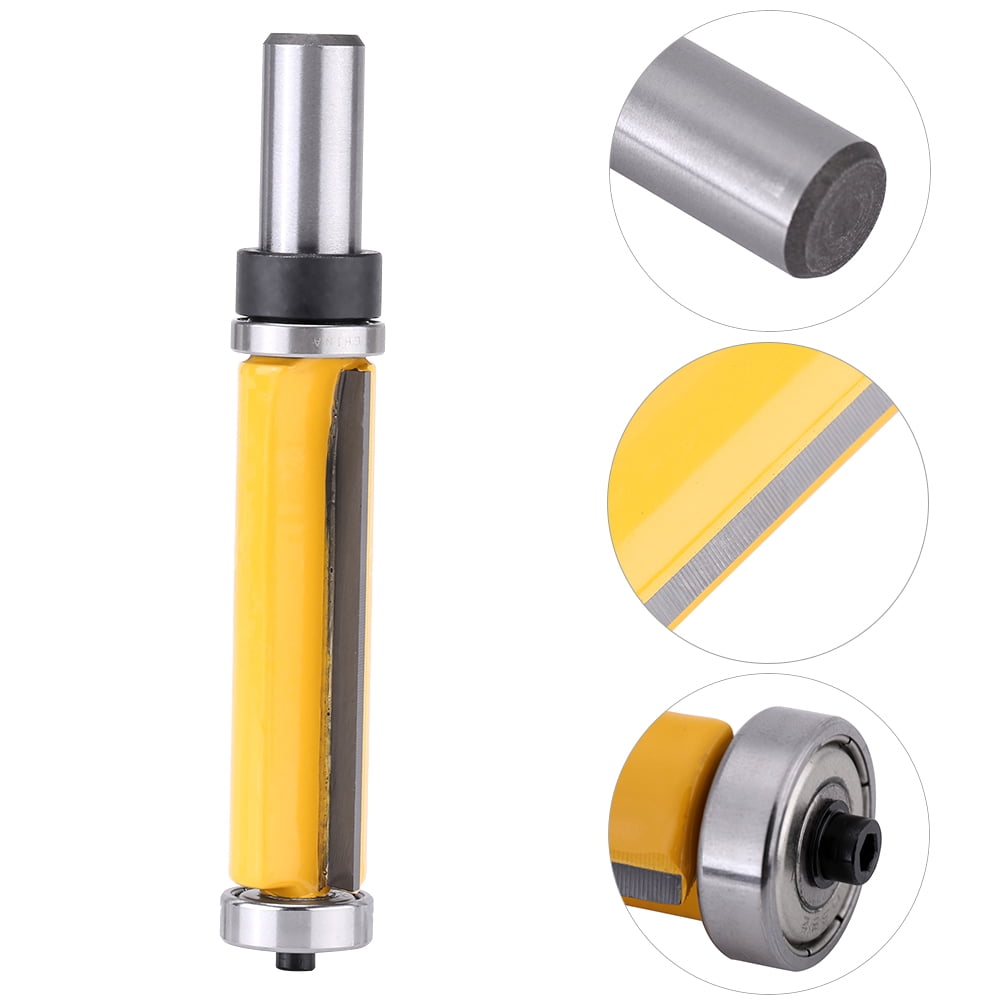 Straight Router Bit Straight Woodworking Router Bit Edge Finishing Tool 2-1/2L x 3/4Dia x 1/2 Shank w/Bearings 