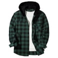 thumbnail image 4 of Boys Girls Flannel Shirt Classic Plaid Hoodie Shacket Long Sleeve Button Down Jacket Uniform Checked Coat 2026 Hooded Outwear, 4 of 6