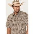 thumbnail image 2 of Moonshine Spirit Men's Diamond Striped Short Sleeve Snap Western Shirt Ivory, 2 of 4
