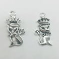 thumbnail image 3 of U8MO 20/40pcs cat antique silver charms pendants jewelry marking DIY 31*15mm-20pcs, 3 of 8