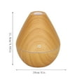 thumbnail image 2 of PureCasa Household Small Humidifier USB Charging, Wood Grain Humidifiers for Bedroom with 7-Color Atmosphere LED Lights, 130ml Spray Aroma Oil Mist Diffuser, 1PC, Khaki, 4.7"x4.7"x4", 2 of 3